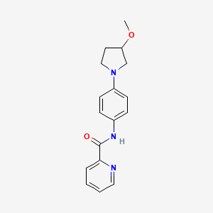 molecular formula C17H19N3O2 B2709691 N-(4-(3-methoxypyrrolidin-1-yl)phenyl)picolinamide CAS No. 1797871-60-3