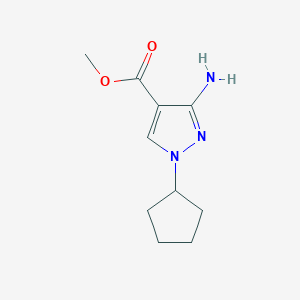 molecular formula C10H15N3O2 B2709692 methyl 3-amino-1-cyclopentyl-1H-pyrazole-4-carboxylate CAS No. 1795474-03-1