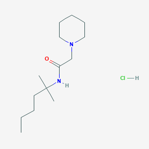 molecular formula C14H29ClN2O B027097 1-Piperidineacetamide, N-(1,1-dimethylpentyl)-, hydrochloride CAS No. 109310-43-2