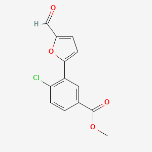 molecular formula C13H9ClO4 B2709703 Methyl 4-chloro-3-(5-formyl-2-furyl)benzoate CAS No. 864714-68-1