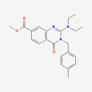 molecular formula C22H25N3O3 B2709722 Methyl 2-(diethylamino)-3-[(4-methylphenyl)methyl]-4-oxo-3,4-dihydroquinazoline-7-carboxylate CAS No. 1112305-81-3