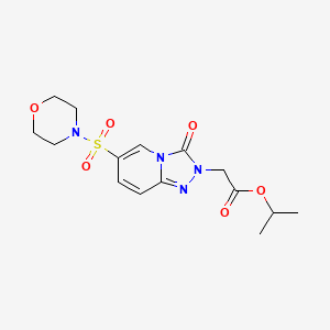 molecular formula C15H20N4O6S B2709798 isopropyl 2-(6-(morpholinosulfonyl)-3-oxo-[1,2,4]triazolo[4,3-a]pyridin-2(3H)-yl)acetate CAS No. 1251603-41-4