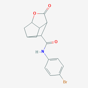 molecular formula C15H14BrNO3 B270982 N-(4-bromophenyl)-2-oxohexahydro-2H-3,5-methanocyclopenta[b]furan-7-carboxamide 