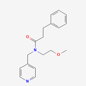 molecular formula C18H22N2O2 B2709895 N-(2-methoxyethyl)-3-phenyl-N-(pyridin-4-ylmethyl)propanamide CAS No. 1286710-11-9