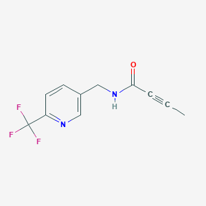 molecular formula C11H9F3N2O B2709919 N-[[6-(Trifluoromethyl)pyridin-3-yl]methyl]but-2-ynamide CAS No. 2411235-44-2