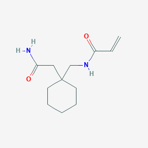 molecular formula C12H20N2O2 B2709940 N-[[1-(2-Amino-2-oxoethyl)cyclohexyl]methyl]prop-2-enamide CAS No. 2305491-28-3