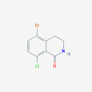 molecular formula C9H7BrClNO B2709956 5-bromo-8-chloro-3,4-dihydroisoquinolin-1(2H)-one CAS No. 1469749-00-5