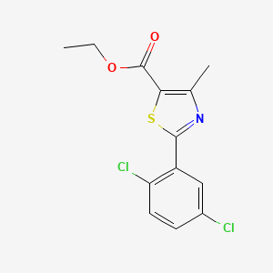 molecular formula C13H11Cl2NO2S B2709961 Ethyl 2-(2,5-dichlorophenyl)-4-methyl-1,3-thiazole-5-carboxylate CAS No. 2126163-30-0