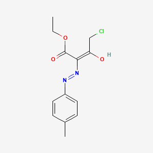 molecular formula C13H15ClN2O3 B2709976 ethyl (2Z)-4-chloro-2-[(4-methylphenyl)hydrazono]-3-oxobutanoate CAS No. 934355-26-7