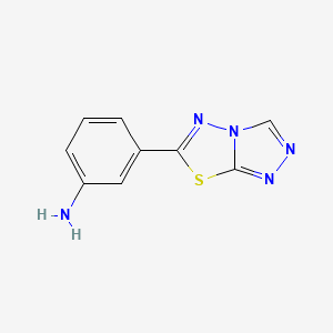 molecular formula C9H7N5S B2709983 3-([1,2,4]Triazolo[3,4-b][1,3,4]thiadiazol-6-yl)aniline CAS No. 872495-89-1