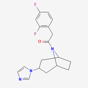 molecular formula C18H19F2N3O B2709990 2-(2,4-difluorophenyl)-1-[3-(1H-imidazol-1-yl)-8-azabicyclo[3.2.1]octan-8-yl]ethan-1-one CAS No. 2310158-71-3