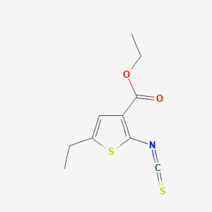 molecular formula C10H11NO2S2 B027100 Ethyl 5-ethyl-2-isothiocyanatothiophene-3-carboxylate CAS No. 109343-21-7