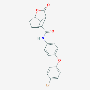 molecular formula C21H18BrNO4 B271000 N-[4-(4-bromophenoxy)phenyl]-2-oxohexahydro-2H-3,5-methanocyclopenta[b]furan-7-carboxamide 