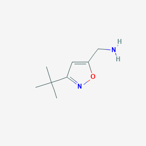 molecular formula C8H14N2O B2710004 C-(3-TERT-BUTYL-ISOXAZOL-5-YL)-METHYLAMINE CAS No. 1196154-38-7