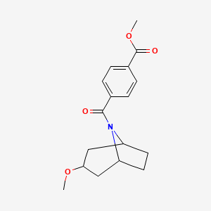 molecular formula C17H21NO4 B2710024 methyl 4-{3-methoxy-8-azabicyclo[3.2.1]octane-8-carbonyl}benzoate CAS No. 2125367-17-9