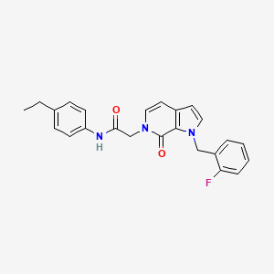 molecular formula C24H22FN3O2 B2710026 N-(4-ethylphenyl)-2-{1-[(2-fluorophenyl)methyl]-7-oxo-1H,6H,7H-pyrrolo[2,3-c]pyridin-6-yl}acetamide CAS No. 1286722-55-1