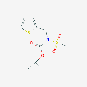 molecular formula C11H17NO4S2 B2710046 tert-butyl N-(methylsulfonyl)-N-(2-thienylmethyl)carbamate CAS No. 339018-39-2
