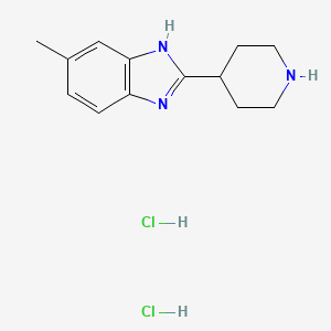 molecular formula C13H19Cl2N3 B2710068 5-Methyl-2-piperidin-4-yl-1H-benzoimidazole dihydrochloride CAS No. 1054552-13-4