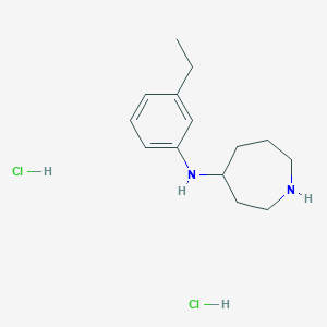 molecular formula C14H24Cl2N2 B2710070 N-(3-Ethylphenyl)azepan-4-amine;dihydrochloride CAS No. 2580188-71-0
