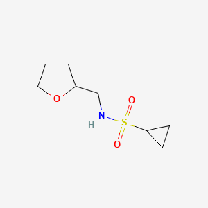 molecular formula C8H15NO3S B2710093 N-[(oxolan-2-yl)methyl]cyclopropanesulfonamide CAS No. 1235269-06-3