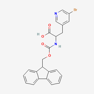 molecular formula C23H19BrN2O4 B2710097 3-(5-bromopyridin-3-yl)-2-({[(9H-fluoren-9-yl)methoxy]carbonyl}amino)propanoic acid CAS No. 1379844-78-6