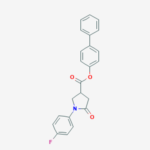 molecular formula C23H18FNO3 B271012 Biphenyl-4-yl 1-(4-fluorophenyl)-5-oxopyrrolidine-3-carboxylate 