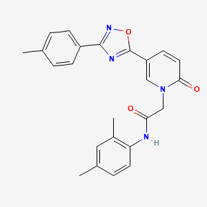 molecular formula C24H22N4O3 B2710134 N-(2,4-dimethylphenyl)-2-(2-oxo-5-(3-(p-tolyl)-1,2,4-oxadiazol-5-yl)pyridin-1(2H)-yl)acetamide CAS No. 1251559-46-2