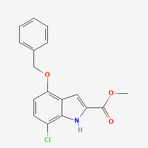 molecular formula C17H14ClNO3 B2710155 Methyl 4-(benzyloxy)-7-chloro-1h-indole-2-carboxylate CAS No. 1427571-15-0