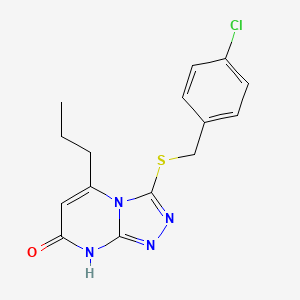 3-((4-chlorobenzyl)thio)-5-propyl-[1,2,4]triazolo[4,3-a]pyrimidin-7(8H)-one