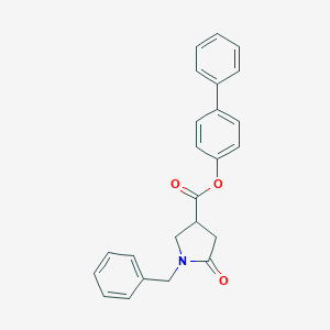 molecular formula C24H21NO3 B271017 Biphenyl-4-yl 1-benzyl-5-oxopyrrolidine-3-carboxylate 