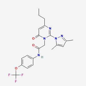 B2710179 2-(2-(3,5-dimethyl-1H-pyrazol-1-yl)-6-oxo-4-propylpyrimidin-1(6H)-yl)-N-(4-(trifluoromethoxy)phenyl)acetamide CAS No. 1019106-58-1
