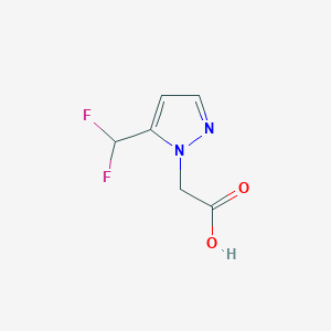 molecular formula C6H6F2N2O2 B2710192 [5-(difluoromethyl)-1H-pyrazol-1-yl]acetic acid CAS No. 1785434-15-2