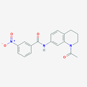 molecular formula C18H17N3O4 B2710215 N-(1-acetyl-1,2,3,4-tetrahydroquinolin-7-yl)-3-nitrobenzamide CAS No. 898464-90-9