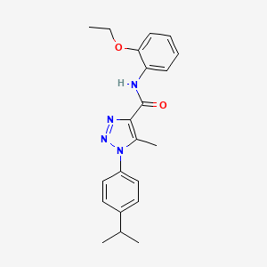 molecular formula C21H24N4O2 B2710216 N-(2-ethoxyphenyl)-5-methyl-1-[4-(propan-2-yl)phenyl]-1H-1,2,3-triazole-4-carboxamide CAS No. 899965-15-2