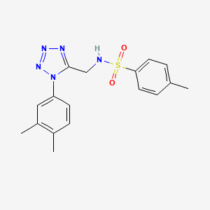 molecular formula C17H19N5O2S B2710228 N-{[1-(3,4-dimethylphenyl)-1H-1,2,3,4-tetrazol-5-yl]methyl}-4-methylbenzene-1-sulfonamide CAS No. 951516-26-0