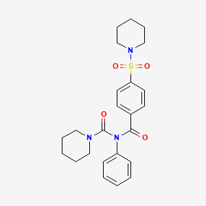 molecular formula C24H29N3O4S B2710256 N-phenyl-N-[4-(piperidine-1-sulfonyl)benzoyl]piperidine-1-carboxamide CAS No. 899951-11-2