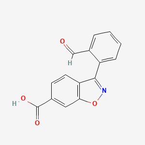 molecular formula C15H9NO4 B2710320 3-(2-Formylphenyl)benzo[d]isoxazole-6-carboxylic acid CAS No. 1261604-08-3