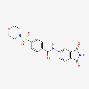 molecular formula C19H17N3O6S B2710334 N-(1,3-dioxoisoindolin-5-yl)-4-(morpholinosulfonyl)benzamide CAS No. 683235-27-0