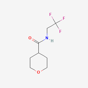 molecular formula C8H12F3NO2 B2710336 N-(2,2,2-Trifluoroethyl)oxane-4-carboxamide CAS No. 1623515-27-4