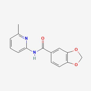 molecular formula C14H12N2O3 B2710355 N-(6-methylpyridin-2-yl)-1,3-benzodioxole-5-carboxamide CAS No. 349400-48-2