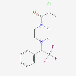 2-Chloro-1-[4-(2,2,2-trifluoro-1-phenylethyl)piperazin-1-yl]propan-1-one