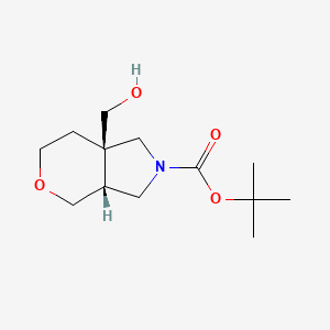 Tert-butyl (3aR,7aR)-7a-(hydroxymethyl)-1,3,3a,4,6,7-hexahydropyrano[3,4-c]pyrrole-2-carboxylate