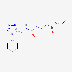 ethyl 3-(3-((1-cyclohexyl-1H-tetrazol-5-yl)methyl)ureido)propanoate