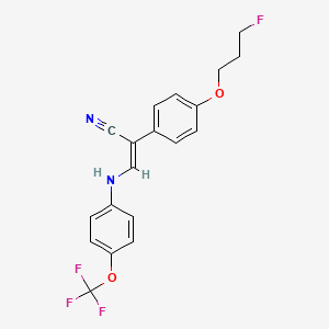 (2Z)-2-[4-(3-fluoropropoxy)phenyl]-3-{[4-(trifluoromethoxy)phenyl]amino}prop-2-enenitrile