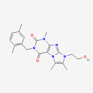 3-(2,5-dimethylbenzyl)-8-(2-hydroxyethyl)-1,6,7-trimethyl-1H-imidazo[2,1-f]purine-2,4(3H,8H)-dione