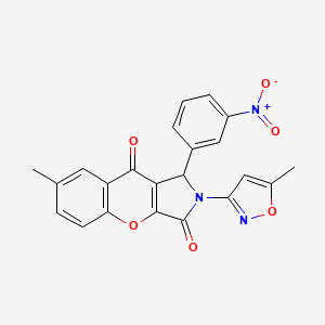 7-Methyl-2-(5-methylisoxazol-3-yl)-1-(3-nitrophenyl)-1,2-dihydrochromeno[2,3-c]pyrrole-3,9-dione