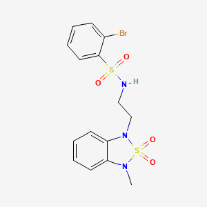 2-bromo-N-(2-(3-methyl-2,2-dioxidobenzo[c][1,2,5]thiadiazol-1(3H)-yl)ethyl)benzenesulfonamide