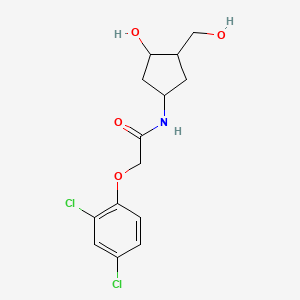 2-(2,4-dichlorophenoxy)-N-(3-hydroxy-4-(hydroxymethyl)cyclopentyl)acetamide