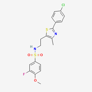 N-(2-(2-(4-chlorophenyl)-4-methylthiazol-5-yl)ethyl)-3-fluoro-4-methoxybenzenesulfonamide
