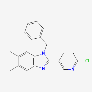 1-Benzyl-2-(6-chloropyridin-3-yl)-5,6-dimethylbenzimidazole